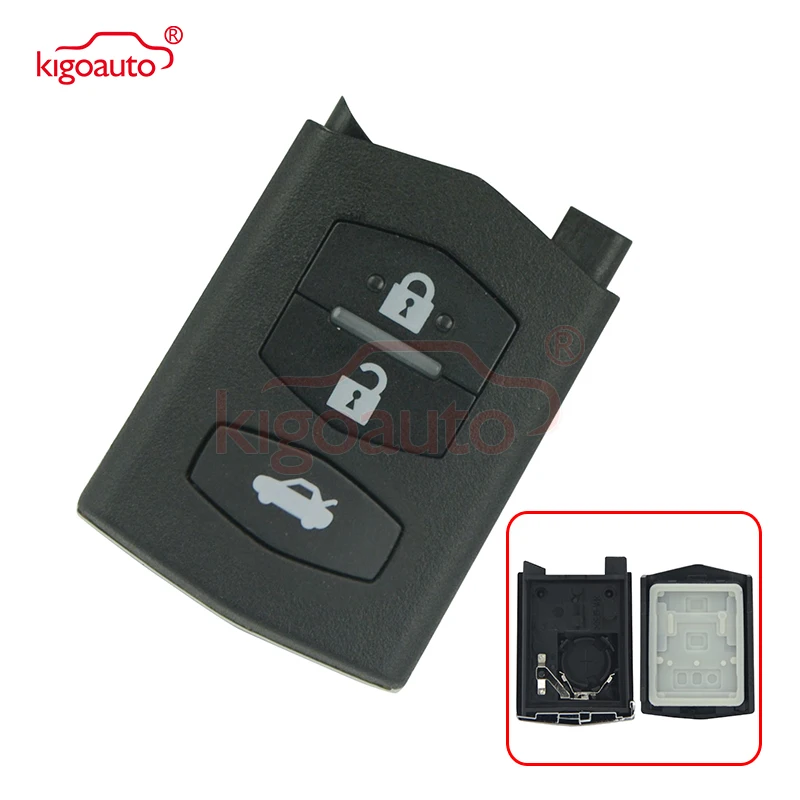 

Kigoauto Remote key case cover 3 button for Mazda 2 3 5 6 MX-5 RX-8 2003 - 2013 car key replacement shell