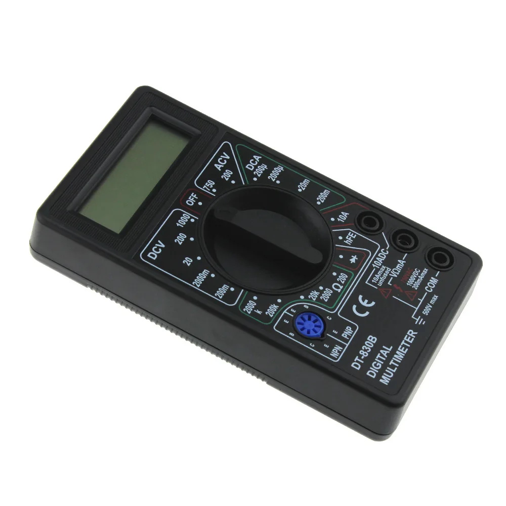 DT830B AC/DC ЖК цифровой мультиметр 750/1000 в Вольтметр Амперметр Ом тестер Высокая