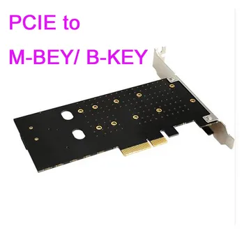 

Dual Use PCIe X4 X8 X16 to NGFF M.2 NVME PCIe M Key SATA B Key 2230 to 2280 2210 SSD Adapter