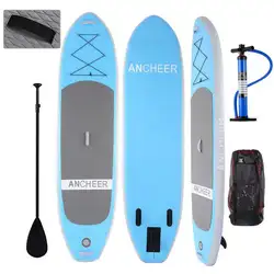 ANCHEER 10 футов надувная подставка для серфинга iSUP доска для серфинга Wakeboard доска для серфинга с регулируемым веслом рюкзак ручной насос