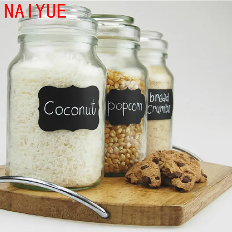 

36pcs Chalkboard Blackboard Chalk Board Stickers Craft Kitchen Jar Jam Labels Brand New