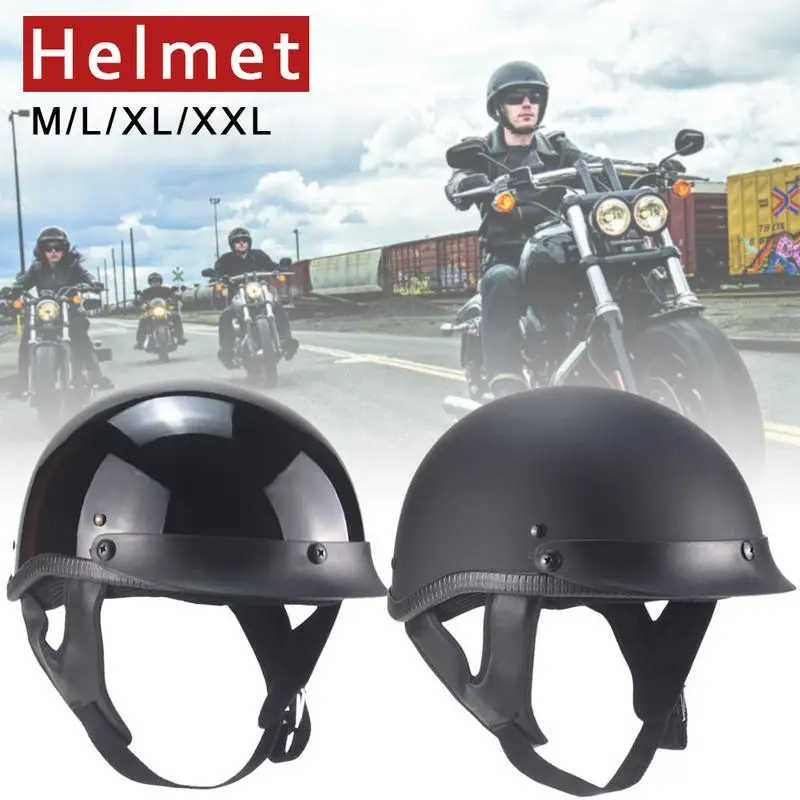 

Motorcycle Half Helmet German Style Retro Personality Summer Open Face Cruiser Electric Scooter Chopper Helmet for Men Women