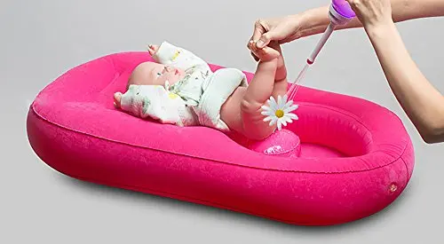 المحمولة نفخ الطفل للطي حمام حوض الأطفال غسل الحمار حوض الرضع شامبو الشعر غسل صينية حوض مع مضخة يدوية # TC