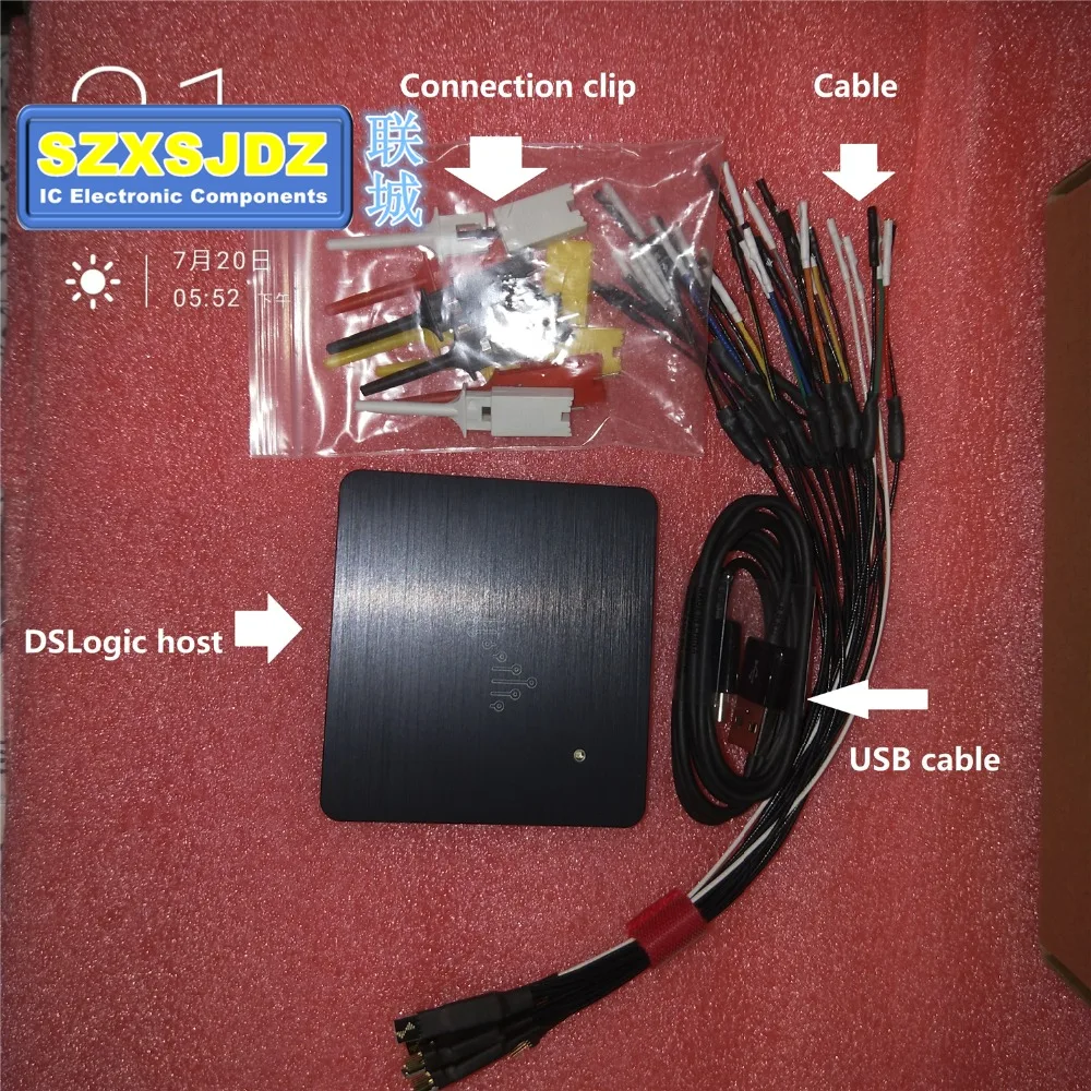 

logic16 saleae16 USB 100M/400M logic analyzer ARM FPGA decoder tool Oscilloscope DSLogic DSCope (for suporte Saleae16 Logic)