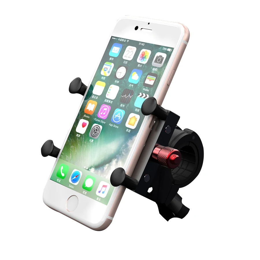 

Universal Motorcycle Mobile phone holder 360 degrees Rotation Adjustable CNC Aluminum For screen size between 4-6.5 inches