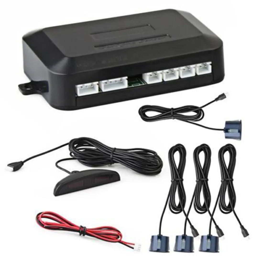 Hot Car Parking Sensor 4 Reverse Backup Radar Sound Alert Indicator Probe System