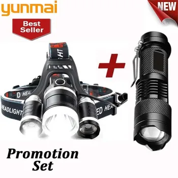 

2019 New Led Headlamp Headlight 6000 Lumen Xml-t6 Zoomable Lamp Waterproof Head Torch Flashlight Head Lamp Use 18650 Battery