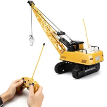 Новое поступление Huina Toys 91115 1/14 2,4G 12CH Rc башенный кран 680 градусов вращение и светодиодный свет модель игрушки
