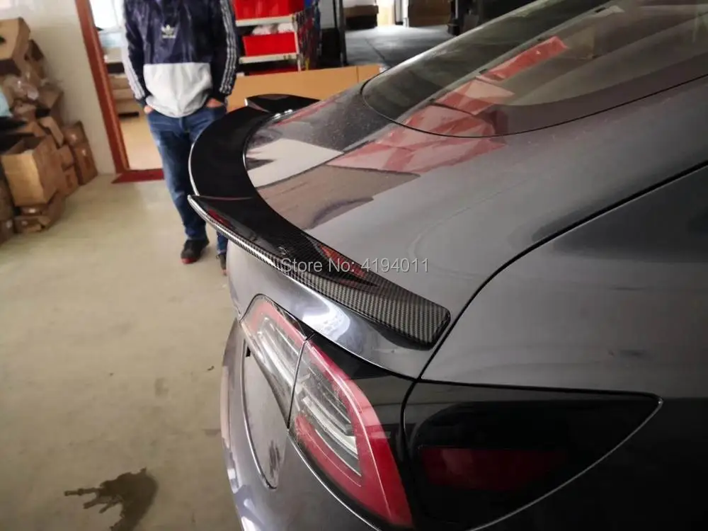 ABS Plastic Unpainted Color Rear Spoiler Lip Wing For Tesla Model 3 2017-2019