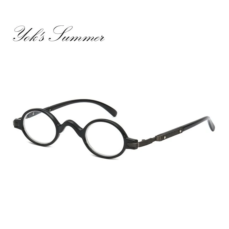 

Yok's 2019 Mini Full Rim Reading Glasses Optical Presbyopic Eyeglasses Diopter +100 To +400 Leopard Frame Small Round UN1191