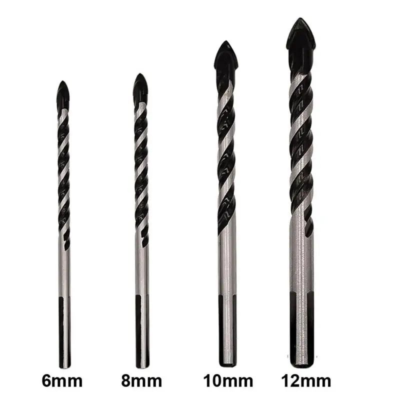 

Carbide Triangular Head Auger Twist Drill Bits For Glass Stone Power Tool 6/8/10/12mm Drill Bit Set Ceramic Marble Hole Expander