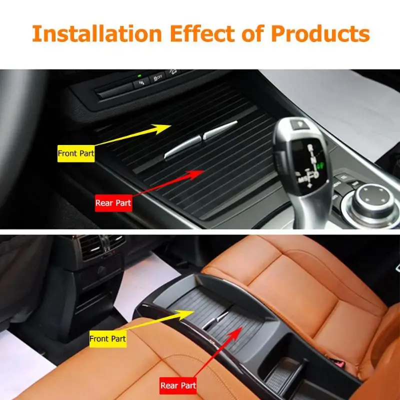 

Front/Rear Section Center Console Cover Slide Roller for X5 E70 2007-2013 X6 E71 2008-2014 Drink Holder Water Cup Board Storage