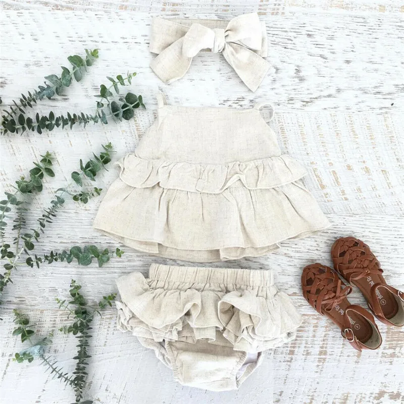PUDCOCO Fashion Toddler Kid Baby Girls Ruffle Off Shoulder Tops +Short Pants +Headband Solid Casual Skirt Outfit Sunsuit 3PCS PUDCOCO Fashion Toddler Kid Baby Girls Ruffle Off Shoulder Tops +Short Pants +Headband Solid Casual Skirt Outfit Sunsuit 3PCS