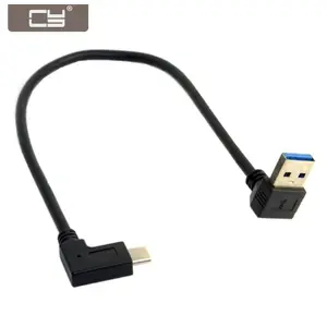 Image for CY Reversible USB-C USB 3.1 Type C Angled to 90 De 