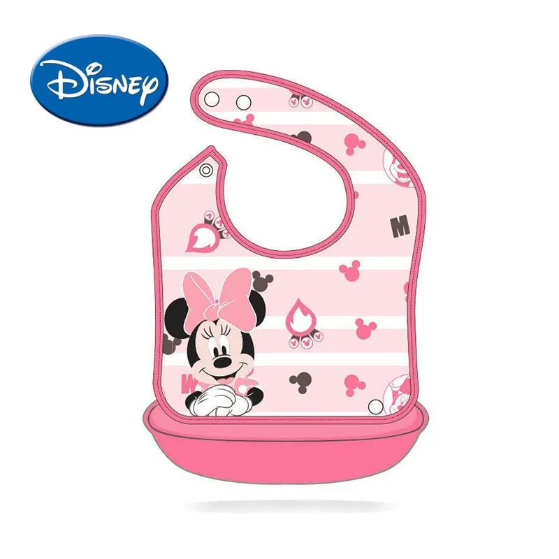 Disney Минни Микки водостойкие детский нагрудник слюнявчик съемный мультфильм