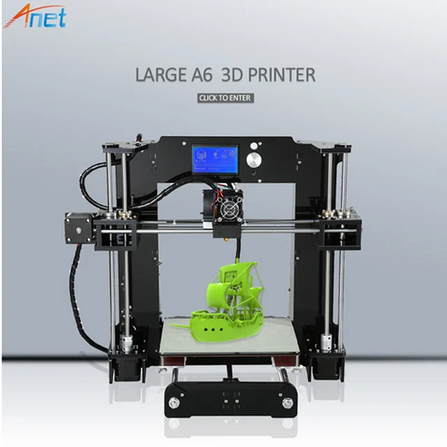 Best Offers Use Anet A6 Top Quality Highest Performance 3d Printer Machine Upgraded Prusa I3 DIY Printer Kit Support 1.75mm Various Filament