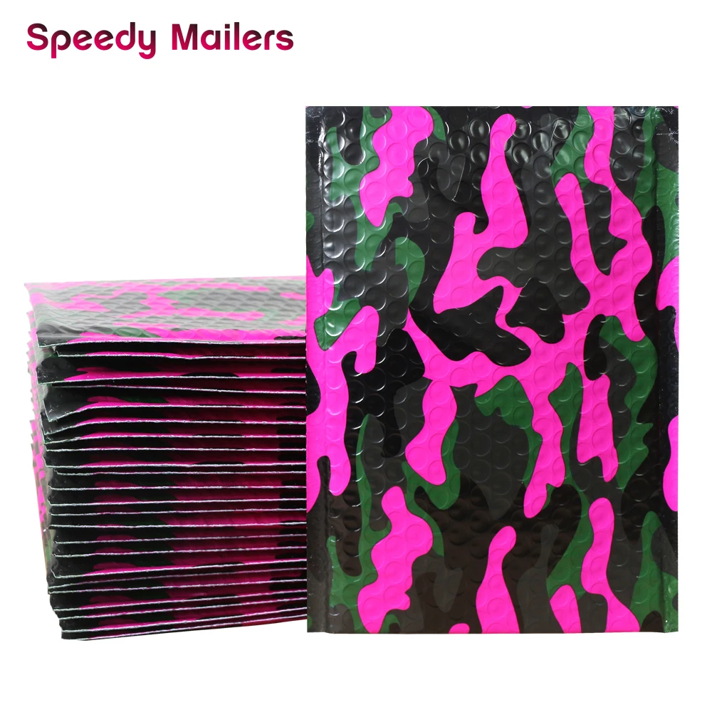 Speedy Mailers 10 шт. 175x230 мм Камуфляжный узор Пластиковый пузырьковый конверт для почты смешанный цвет воздушно-пузырьковая плёнка конверты-пакеты для почтовых отправлений