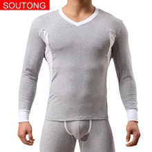 Soutong нижнее белье для мужчин, зимние мужские комплекты термобелья, мужские кальсоны, теплые хлопковые кальсоны, комплекты для мужчин qkt02