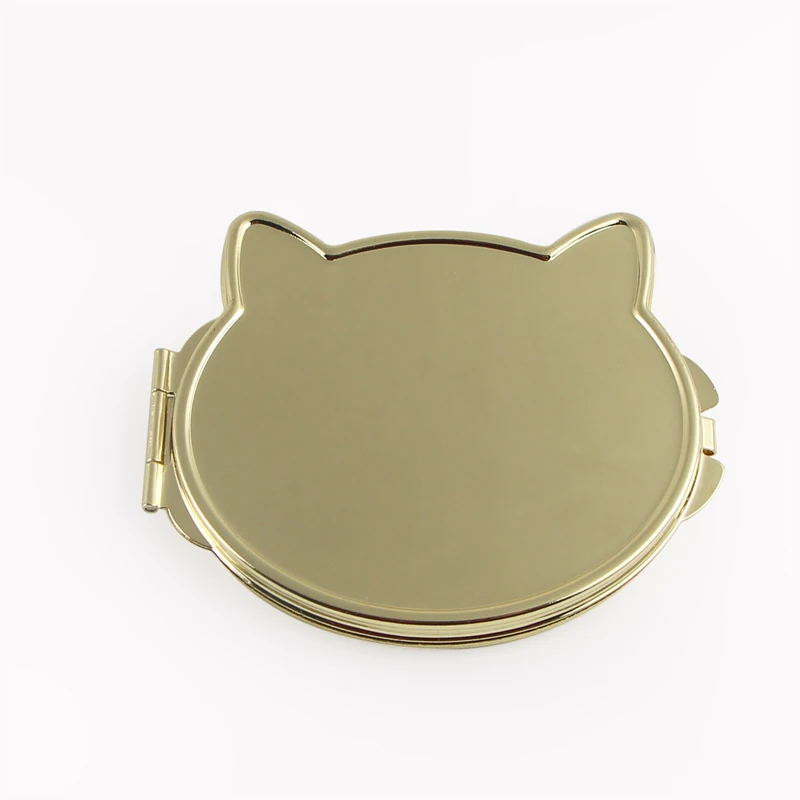 

Gold Cat Face Compact Mirror #18577