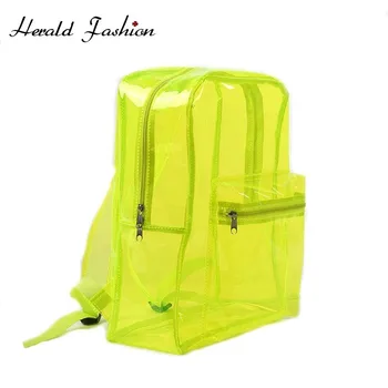 

Herald Fashion Transparent Backpack Female School Bags for Tennager Girls Women Mochila Transparente Backpack Bag Satchel Sac