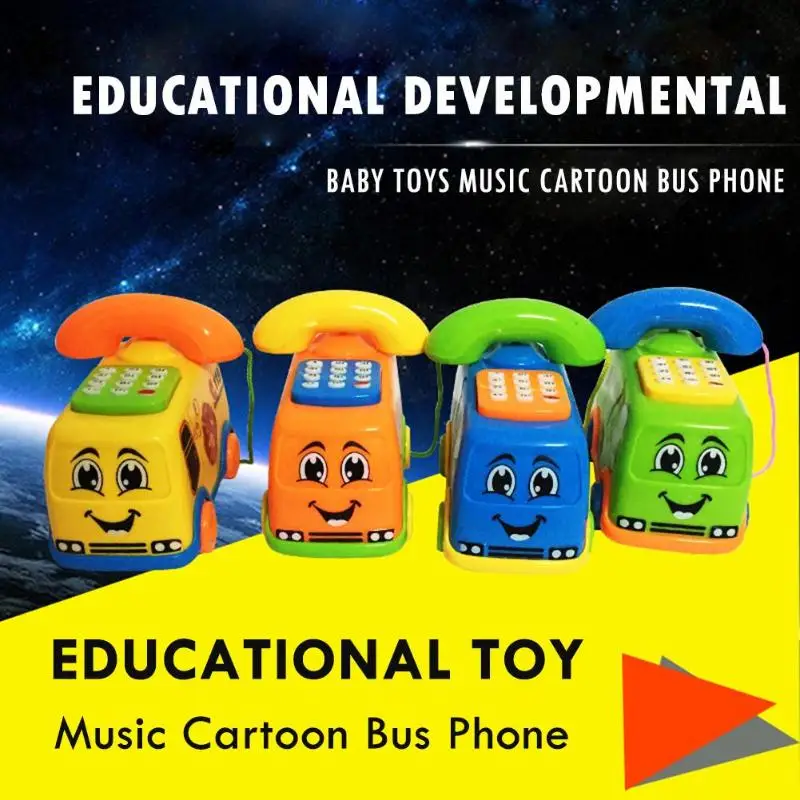 Детские музыкальные игрушки мультфильм автобус телефон развивающие, Обучающие Детские игрушки подарок обучающий пазл Развивающие игрушки для детей подарок