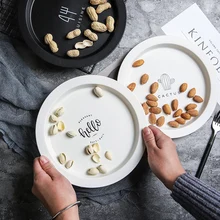 

Nordic Candy Dry Fruit ling shi pan Breakfast Tray fen can pan Snacks Snack gua zi pan Plate Resistant