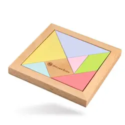 Деревянные красочные Tangram головоломка игра-головоломка АЛФАВИТ цифры раннего обучения Развивающие игрушки для детей