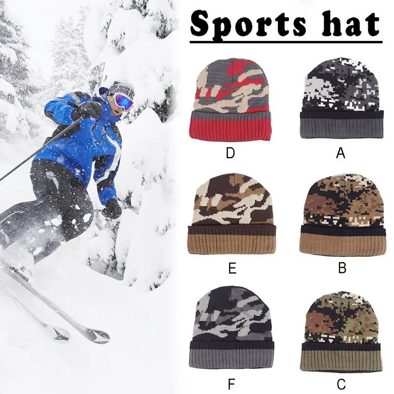 

Men And Women Winter Outdoor Ski Cap Female Sports Hat Fashionable Camouflage Thickened Warm Wool Hat Arctic Velvet Cap