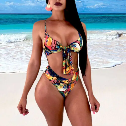 

Women Bandeau Bandage Bikini Padded Set Brazilian Swimwear Beachwear Swimsuit AU