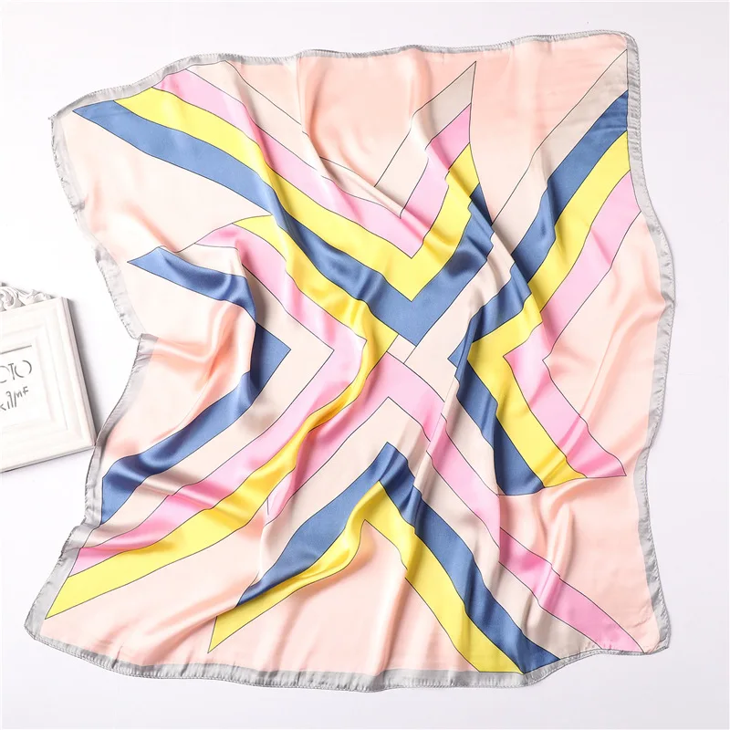 2019 New Women's Silk Scarf Square Soft Shawls Wraps Fashion Print Small Office Scarf Hair Scarf Hijab Foulard Bandana Headscarf 2019 New Women's Silk Scarf Square Soft Shawls Wraps Fashion Print Small Office Scarf Hair Scarf Hijab Foulard Bandana Headscarf