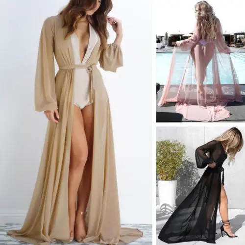 

Summer Cover-Ups Women Long Bikini Dress Girls Beachwear Women Beach Dress Female Bathing Suit