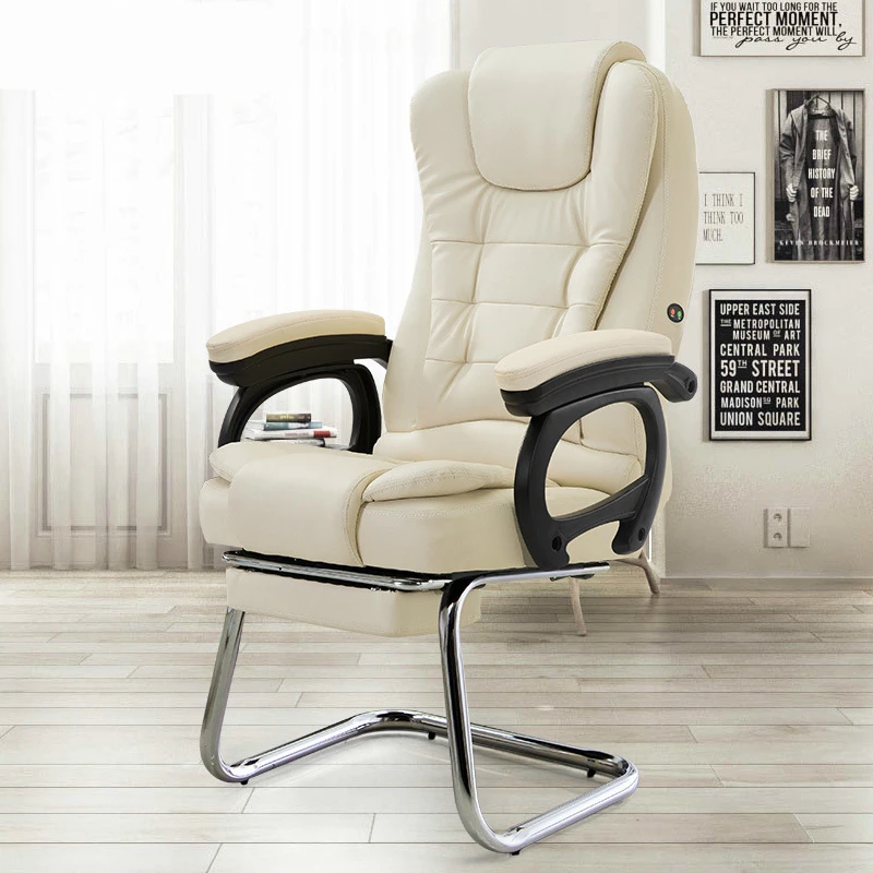 Компьютерный стул Сгущает роскошный босс стул лежащий массажное кресло для офиса арочные ноги устойчивый стул с подставкой для ног мягкий