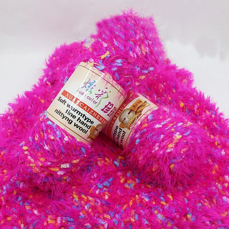 

3.52ounces Colorful Dots Coral Velvet Artificial Mink Cashmere Yarn Soft Baby Cotton Yarn for Hand Knitting Crochet Thread AQ032