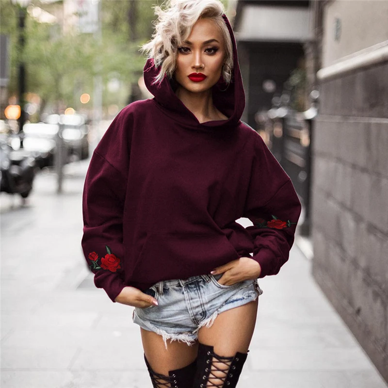 Boyfriend Style Pullover Women Long Sleeve Hoodies Casual Harajuku