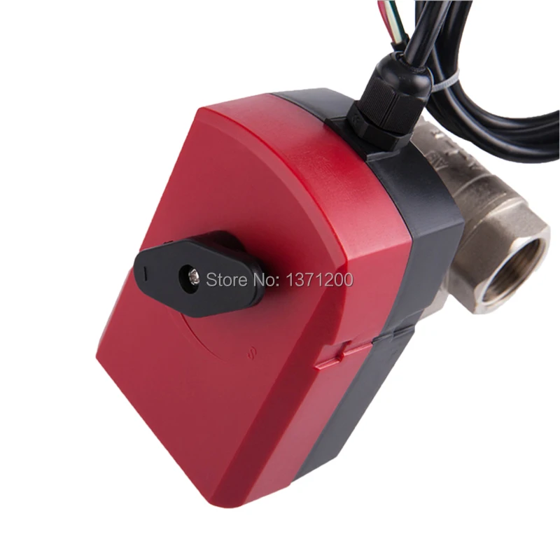 Электрический клапан латунный моторизованный шаровой клапан трехходовой клапан может быть вручную и автоматически 220v 24v DN20 DN25 DN32