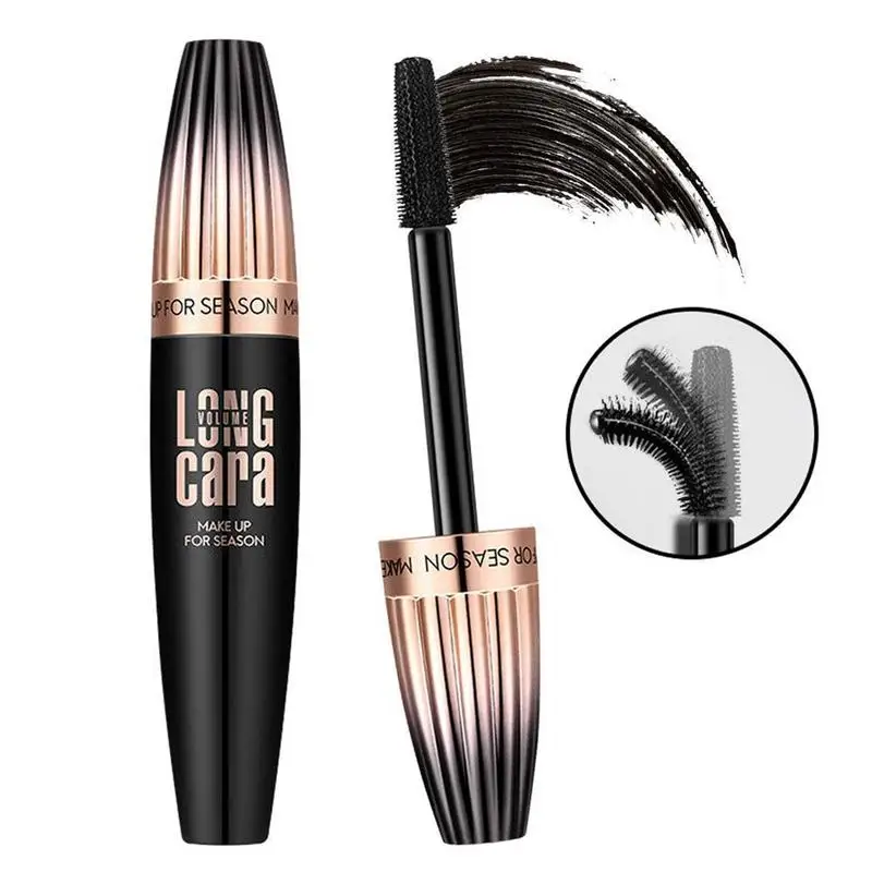 

4D Silk Fiber Eyelash Mascara Waterproof Long Curling Smudge-free Durable For Eyelash Extension Black Thick Length Cosmetics
