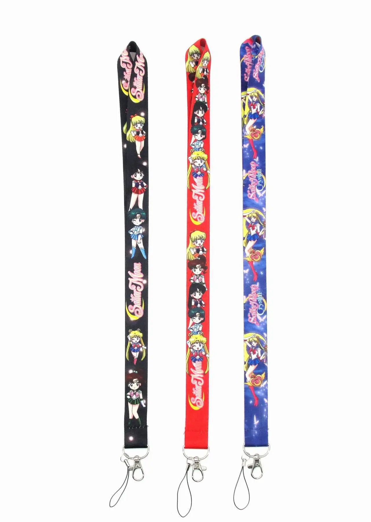 

10pcs per lot Anime Sailor moon lanyard cartoon animation sailor moon cell phone lanyard keychains for keys badge wholesale