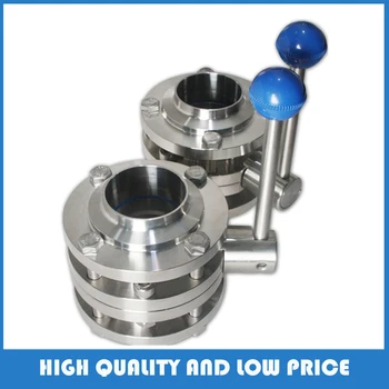 

Sanitary 316L DN25 three-piece flange butterfly valve / welded butterfly valve / butterfly valve