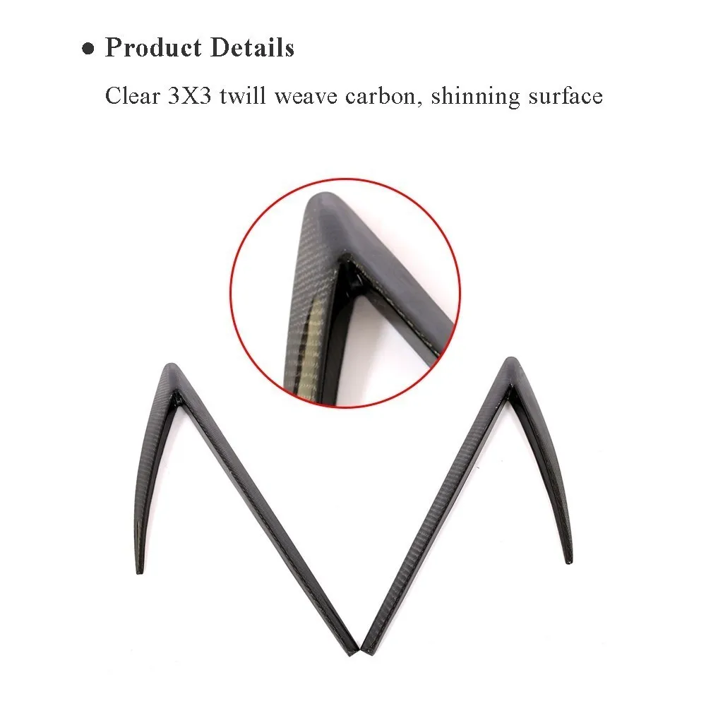 2pcs Carbon Fiber Bumper Fins For Ferrari California T Base Convertible 2-Door Coupe 2015-2018 Fender Vent 2pcs Carbon Fiber Bumper Fins For Ferrari California T Base Convertible 2-Door Coupe 2015-2018 Fender Vent