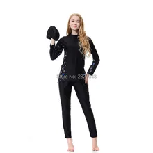 Мусульманский купальник большого размера мусульманский купальный костюм женский полный лицо купальный костюм с хиджабом сжигание ислам купальник с цветами одежда