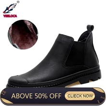 NEW Men Chelsea Boots Ankle Boots Fashion Men's Male Brand Leather Quality Slip Ons Motorcycle Man Warm High Top Sneakers mycolen new brand high quality spring autumn shoes men super warm leather boots fashion high top man ankle boots askeri bot