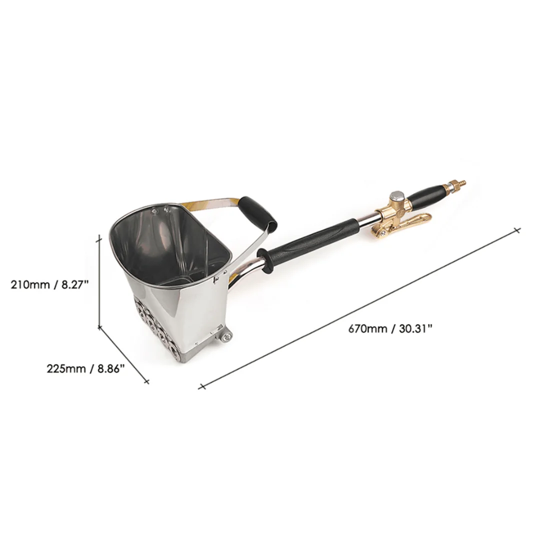 

6 Bar Mortar Sprayer Wall Mortar Gun Stucco Shovel with Hopper Ladle Spray Gun Cement Air Stucco Sprayer