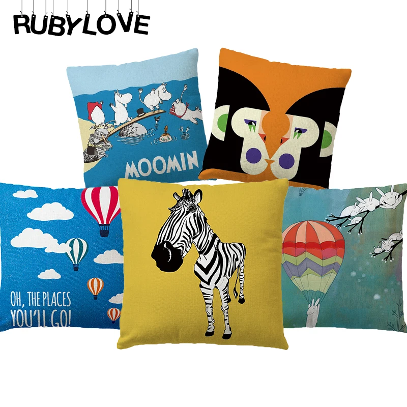 RUBYLOVE Подушка держатель мультфильм маленькие Животные узоры поясничная подушка