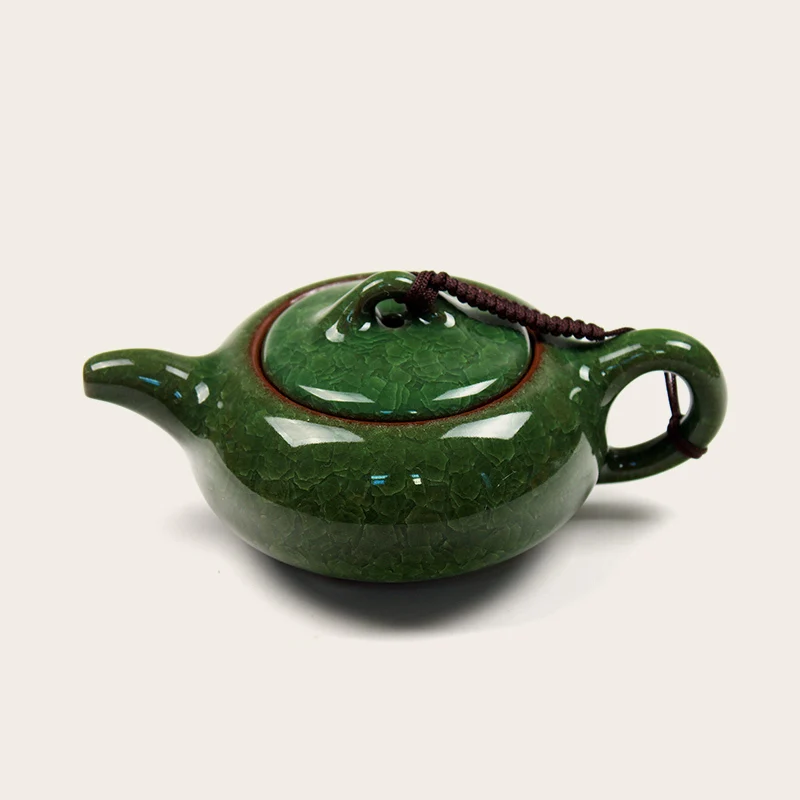 China Taiwan open ice cracked tea pot pottery kungfu tea set black tea