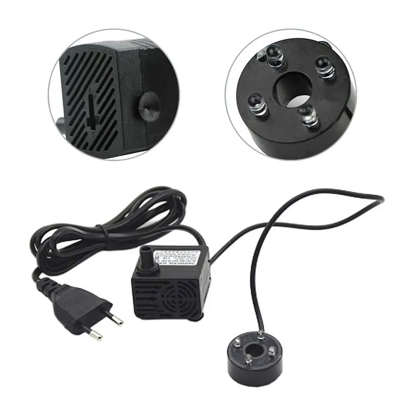 

220V 240V 3W 200L / H Mini Submersible Pump Fountain Aquarium Aquarium Pump Colorful Change LED Light 3 PLUG