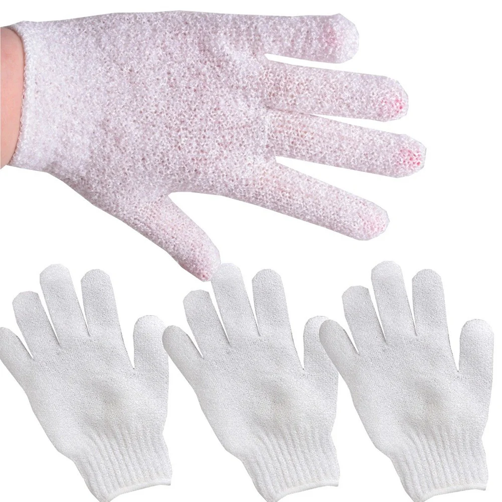 

4Pcs Spa Wash Skin Candy Color Scrub Face/legs/body White Cleaner Exfoliating Cleansing Massage Shower Gloves