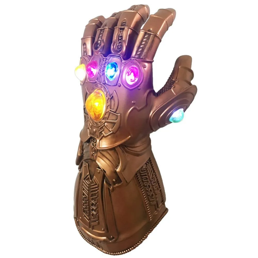 

Led Light Thanos Infinity Gauntlet Avengers Infinity War Cosplay Led Gloves Pvc Action Figure Model Toys Gift Halloween Props