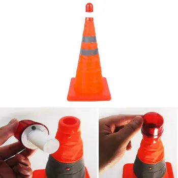 

Telescopic Traffic Cone Car Warning Sign Roadblock Reflective Cone Roadside Emergency Triangular Safety Sign Export