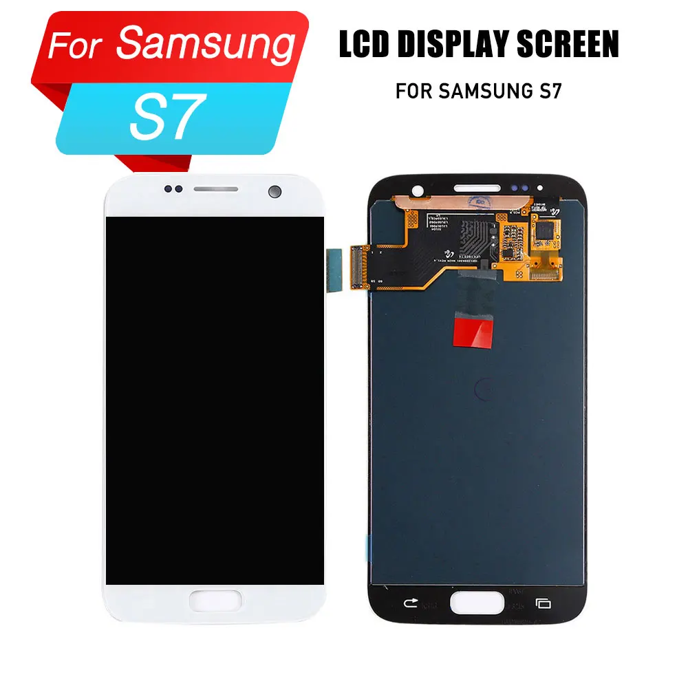 Замена lcd/дисплей/экран для samsung galaxy s7 lcd дигитайзер сенсорный экран amoled Оригинал