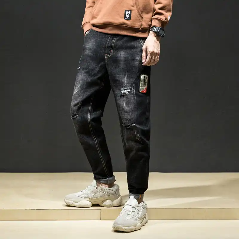 black biker jeans size 42